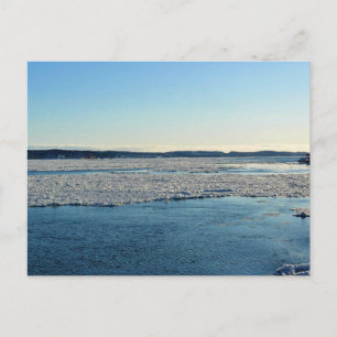 Saint Lawrence River in Winter, Quebec, Canada Postcard