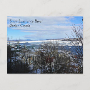 Saint Lawrence River in Winter, Quebec, Canada Postcard