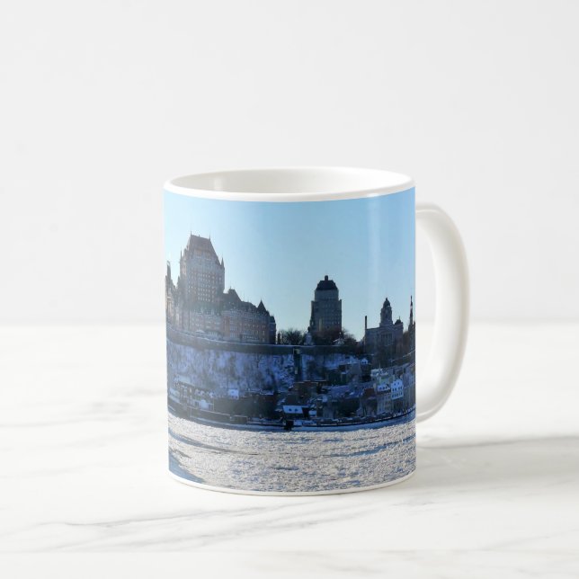 Saint Lawrence River & Old Quebec City, Quebec Coffee Mug (Front Right)