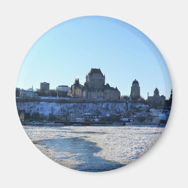 Saint Lawrence River & Old Quebec City, Quebec Magnet (Front)