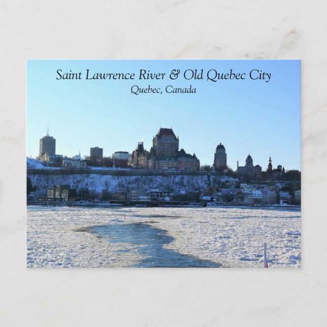 Saint Lawrence River & Old Quebec City, Quebec Postcard (Front)