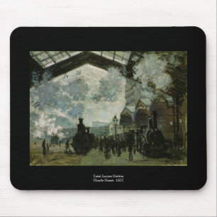Saint Lazare Station by Claude Monet Mouse Mat