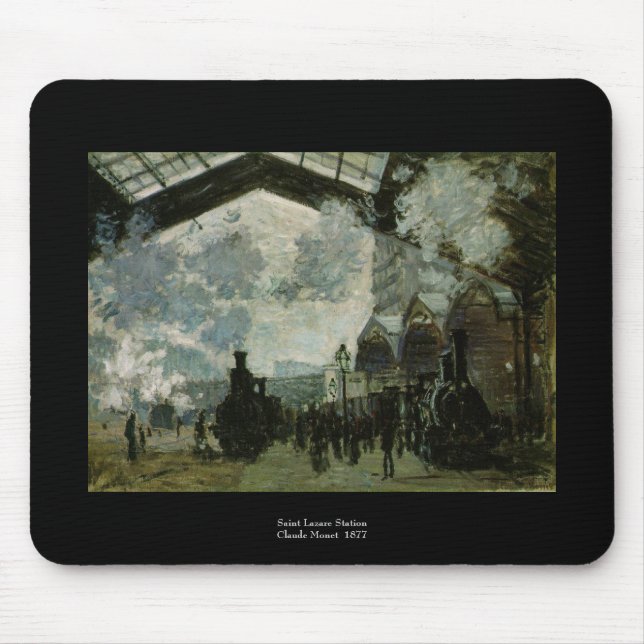 Saint Lazare Station by Claude Monet Mouse Mat (Front)