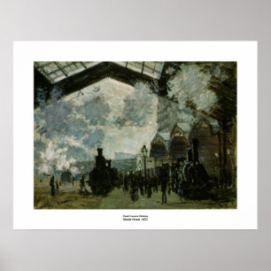 Saint Lazare Station by Claude Monet Poster