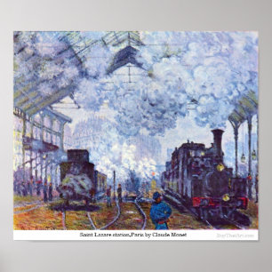 Saint Lazare station,Paris by Claude Monet Poster