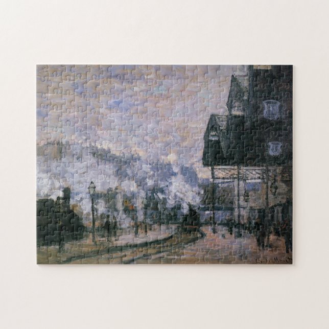 Saint-Lazare Station Western Sheds Monet Fine Art Jigsaw Puzzle (Horizontal)