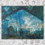 Saint Lazare Train Station by Claude Monet Jigsaw Puzzle<br><div class="desc">The Gare Saint-Lazare, aka Interior View of the Gare Saint-Lazare, the Auteuil Line (1877) by Claude Monet is a vintage impressionism fine art painting, part of a 12 painting series. The artwork features a passenger platform of the Gare Saint-Lazare, one of Paris’s largest and busiest train stations. About the artist:...</div>
