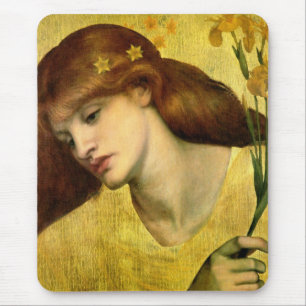 Saint Lily [Sancta Lilias] (by Gabriel Rossetti) Mouse Mat