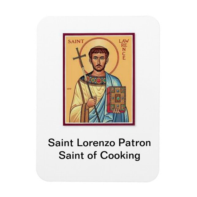Saint Lorenzo Patron Saint of Cooking magnet (Vertical)