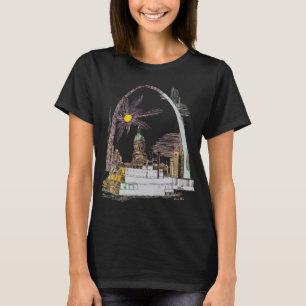 Saint Louis Arch Sketch White Travel T-Shirt