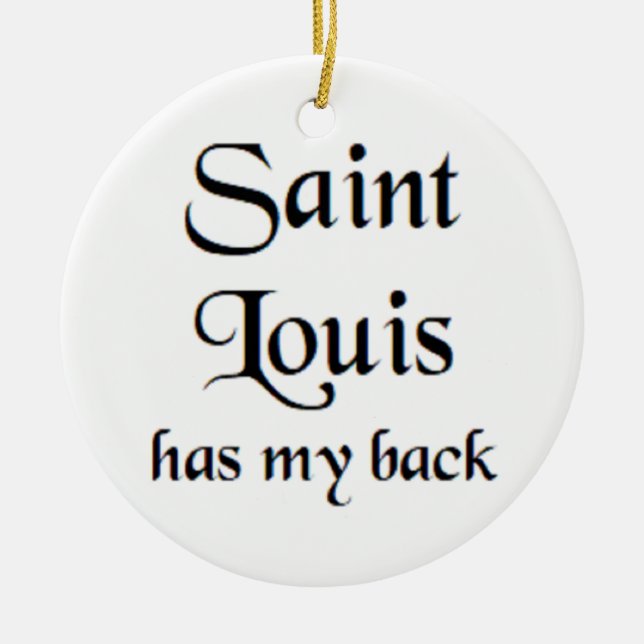 saint louis coffee mug ceramic tree decoration (Front)
