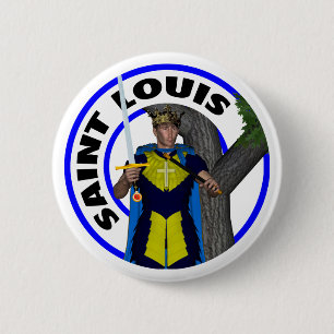 Saint Louis IX King of France 6 Cm Round Badge