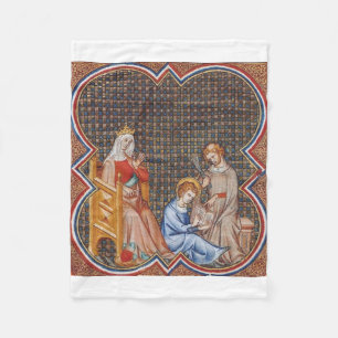 Saint Louis IX of France Fleece Blanket