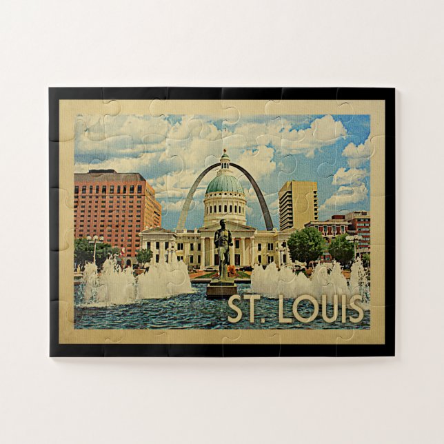 Saint Louis Jigsaw Puzzle Missouri Vintage (Horizontal)