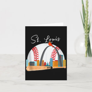 Saint Louis Red Cardinal New Skyline Ball Design T Card