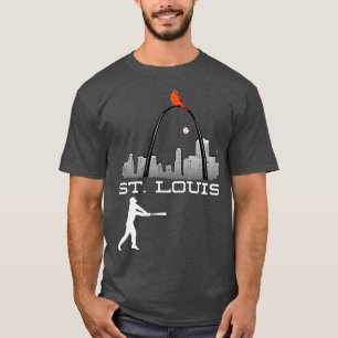 Saint Louis Red Cardinal Tshirt Skyline Baseball