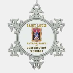 SAINT LOUIS SNOWFLAKE PEWTER CHRISTMAS ORNAMENT