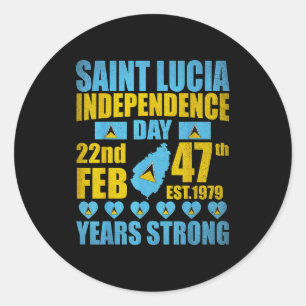 Saint lucia 47th independence day lucian pride st classic round sticker