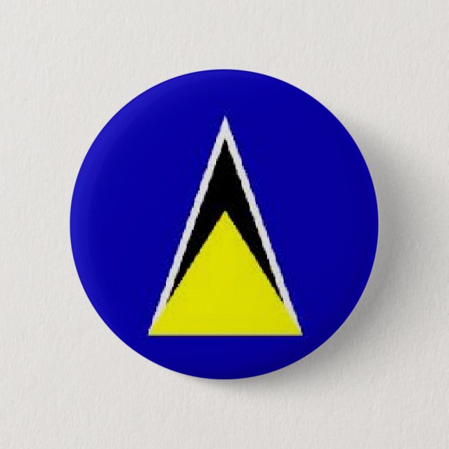 Saint Lucia 6 Cm Round Badge (Front)