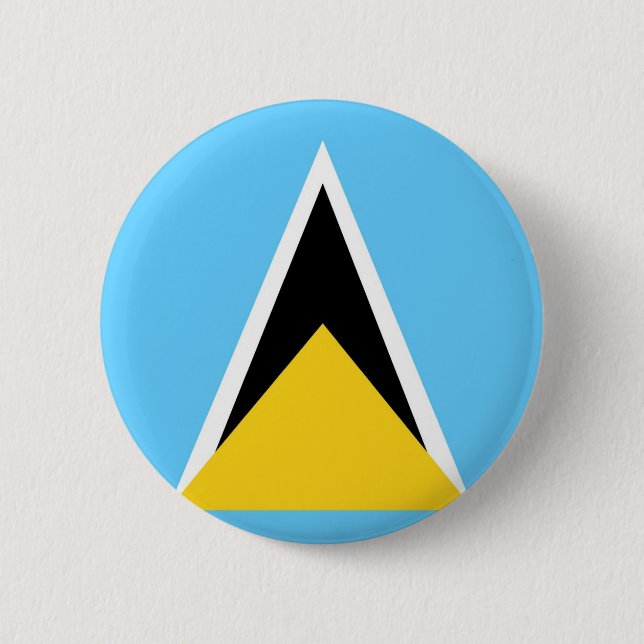 Saint Lucia 6 Cm Round Badge (Front)