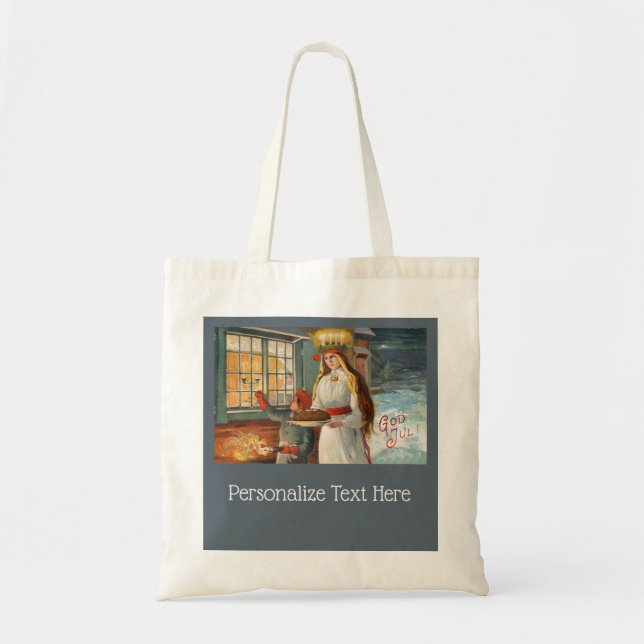 Saint Lucia and Child Deliver Saffron Bread Tote Bag (Front)