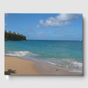 Saint Lucia Beach Tropical Vacation Landscape Guest Book