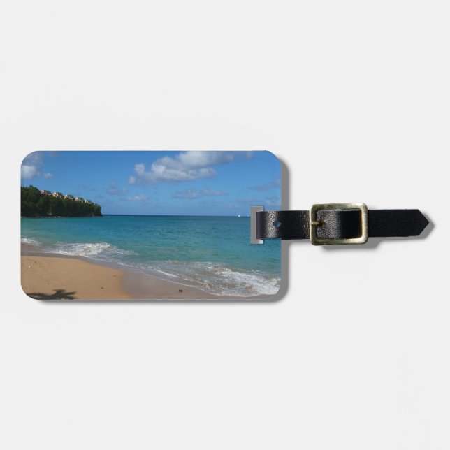 Saint Lucia Beach Tropical Vacation Landscape Luggage Tag (Front Horizontal)