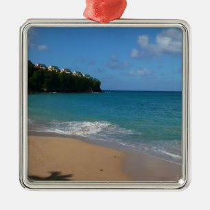 Saint Lucia Beach Tropical Vacation Landscape Metal Tree Decoration