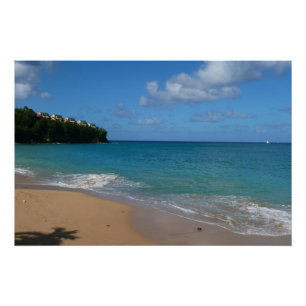 Saint Lucia Beach Tropical Vacation Landscape Poster