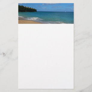 Saint Lucia Beach Tropical Vacation Landscape Stationery