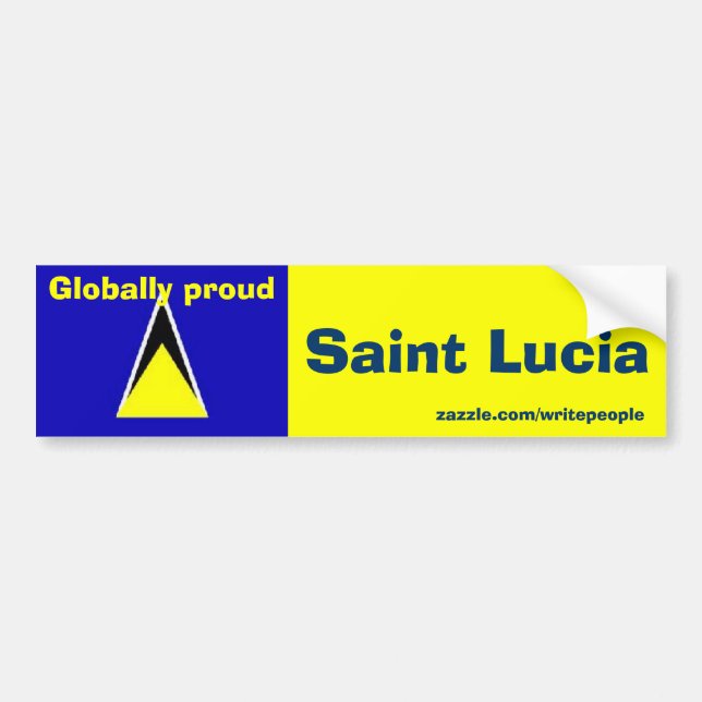 saint lucia bumper sticker (Front)