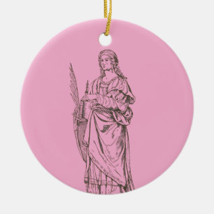 Saint Lucia by Bernardino Luini  Ceramic Tree Decoration