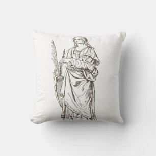 Saint Lucia by Bernardino Luini Cushion