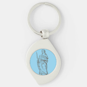 Saint Lucia by Bernardino Luini Key Ring