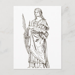 Saint Lucia by Bernardino Luini Postcard