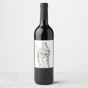 Saint Lucia by Bernardino Luini Wine Label