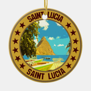 Saint Lucia Ceramic Tree Decoration