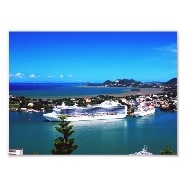 Saint Lucia, cruise ship Photo Print (Front)
