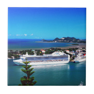Saint Lucia, cruise ship Tile