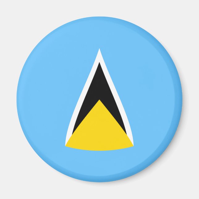 Saint Lucia Fisheye Flag Magnet (Front)