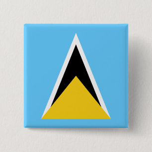 Saint Lucia Flag 15 Cm Square Badge