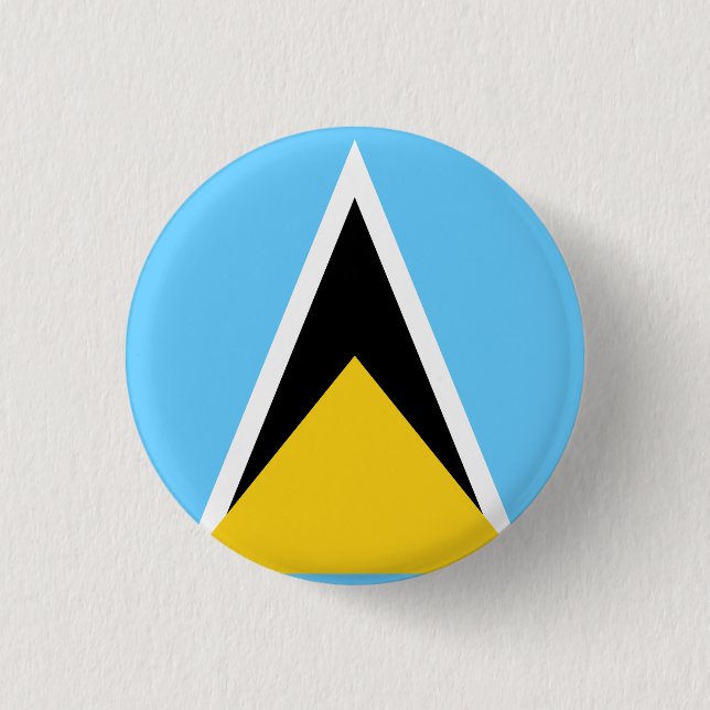Saint Lucia Flag 3 Cm Round Badge (Front)