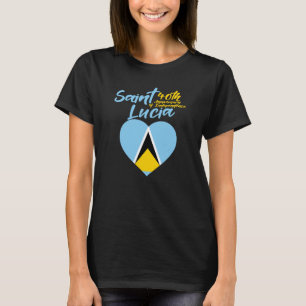 Saint Lucia Flag 40th Independence Day T-Shirt