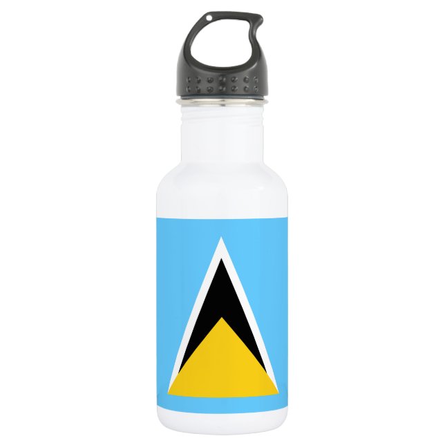 Saint Lucia Flag 532 Ml Water Bottle (Front)