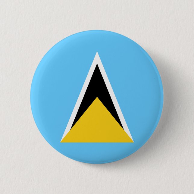 Saint Lucia Flag 6 Cm Round Badge (Front)