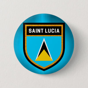 Saint Lucia Flag 6 Cm Round Badge