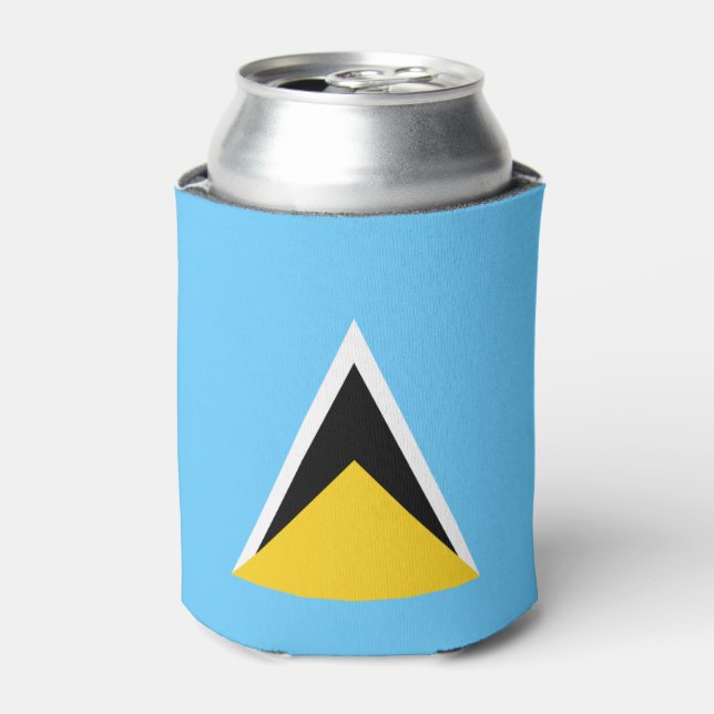 Saint Lucia Flag Can Cooler (Can Front)