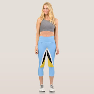 Saint Lucia flag Capri Leggings