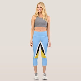 Saint Lucia flag Capri Leggings