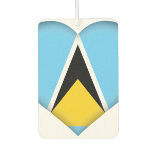Saint  Lucia Flag Car Air Freshener